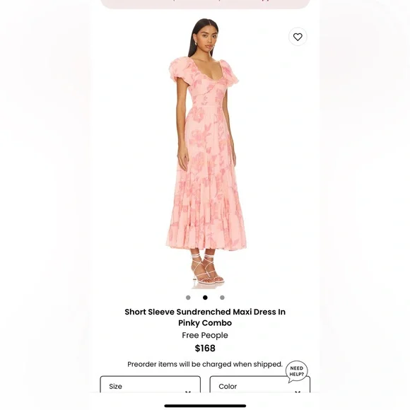 Free People Pink Floral Maxi Dress - Picture 2 of 5
